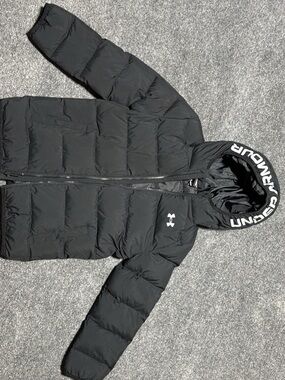 Under Armour Black Quilted Hooded Jacket